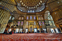 The Interior of Blue Mosque, Istanbul, Turkey